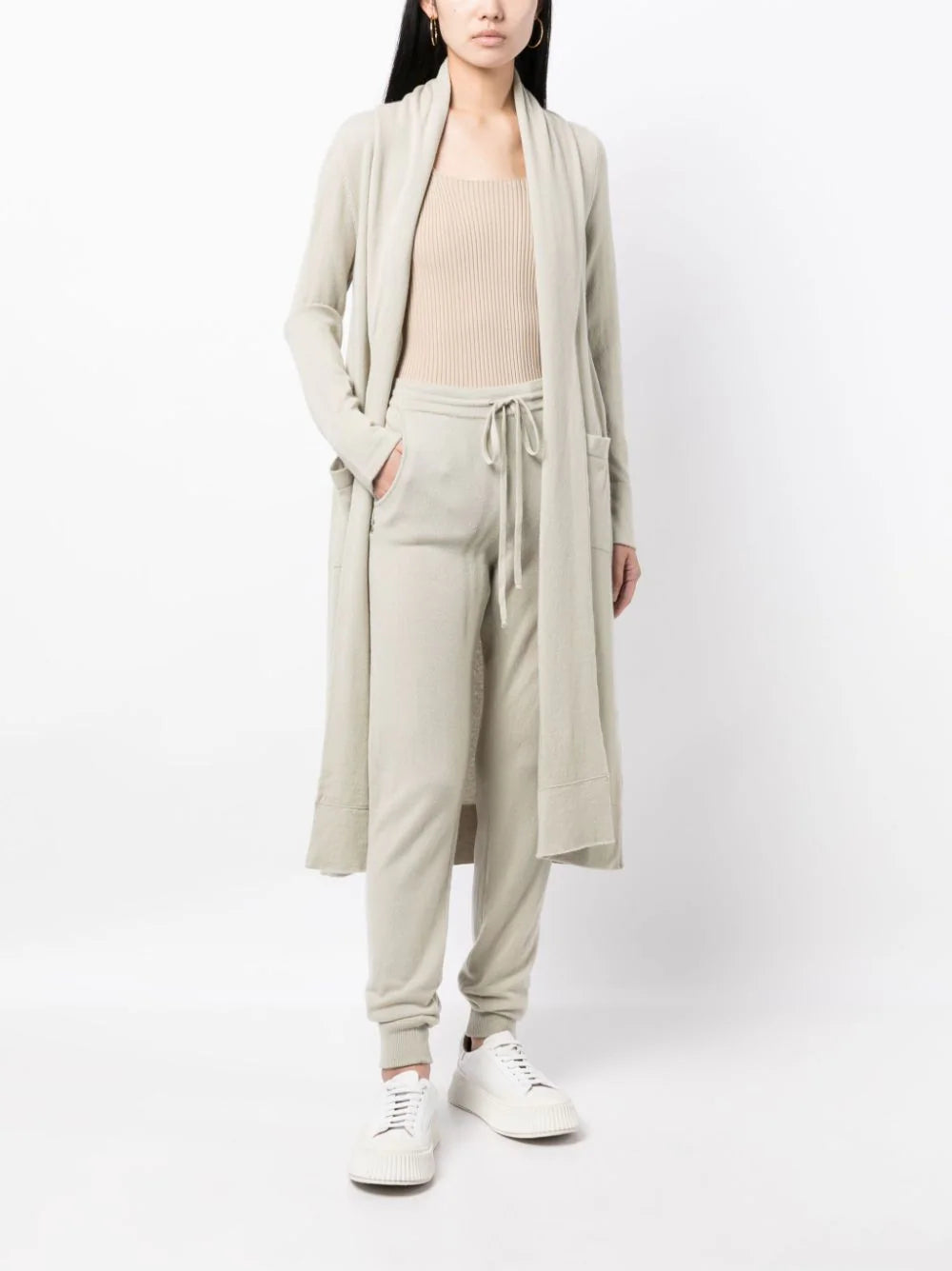 Milano Drawstring Cashmere Joggers - Lichen