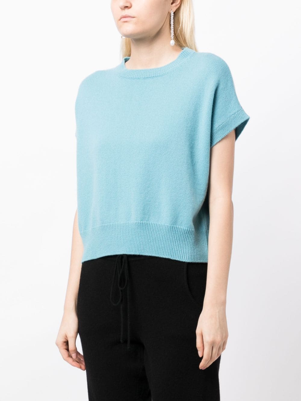 Genova Sleeveless Cashmere Jumper - Oceano