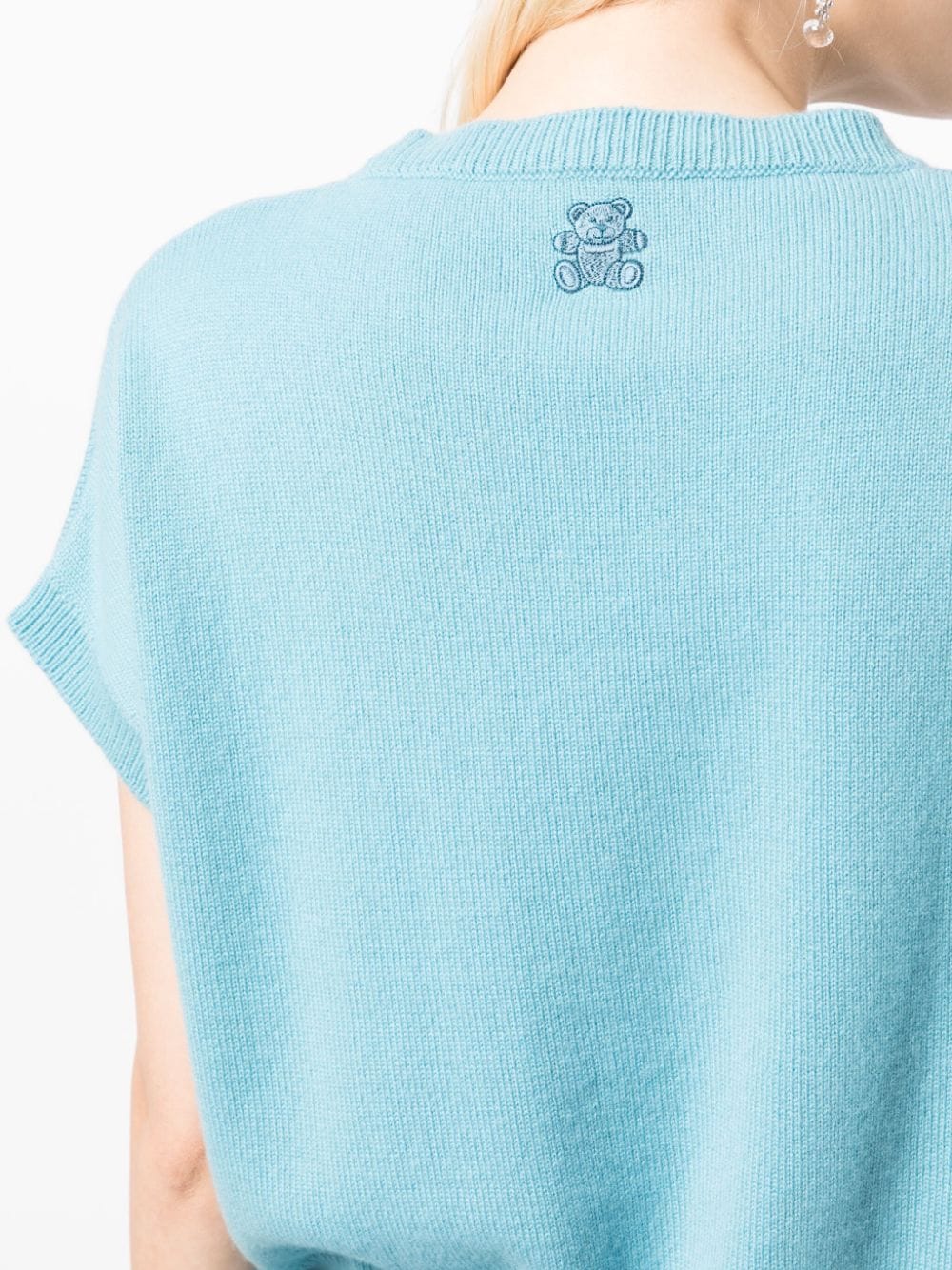 Genova Sleeveless Cashmere Jumper - Oceano