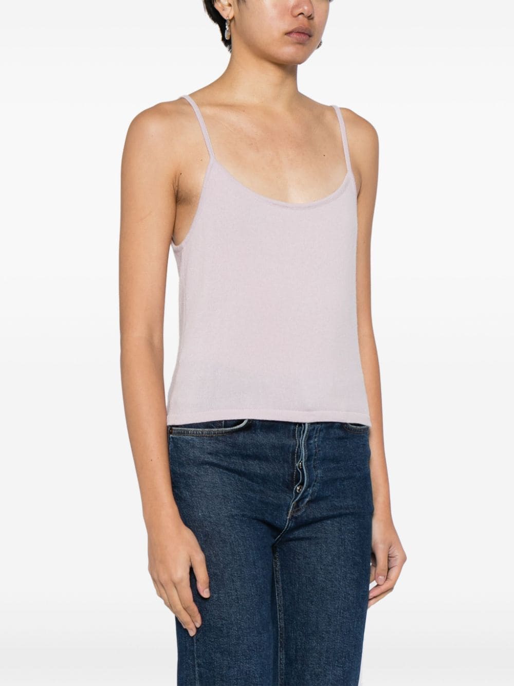 Rapallo Cashmere Tank Top - Silver Iris