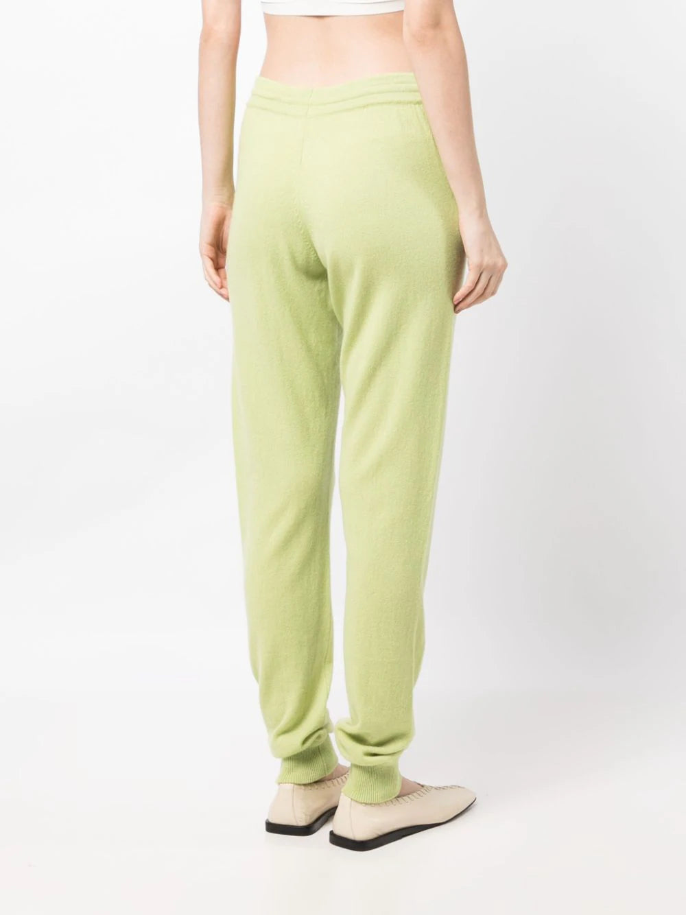 Milano Drawstring Cashmere Joggers - Asparagus