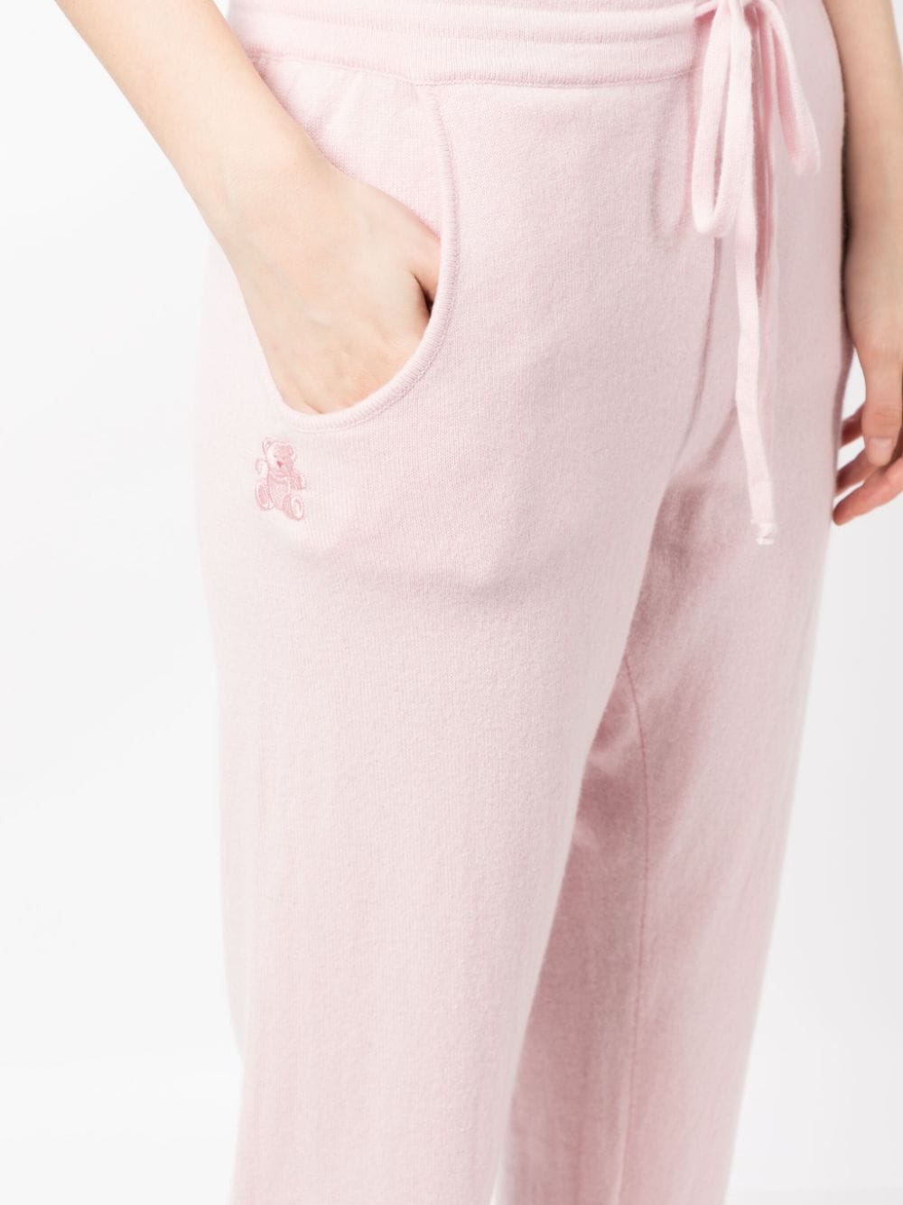 Milano Drawstring Cashmere Joggers - Tea Rose