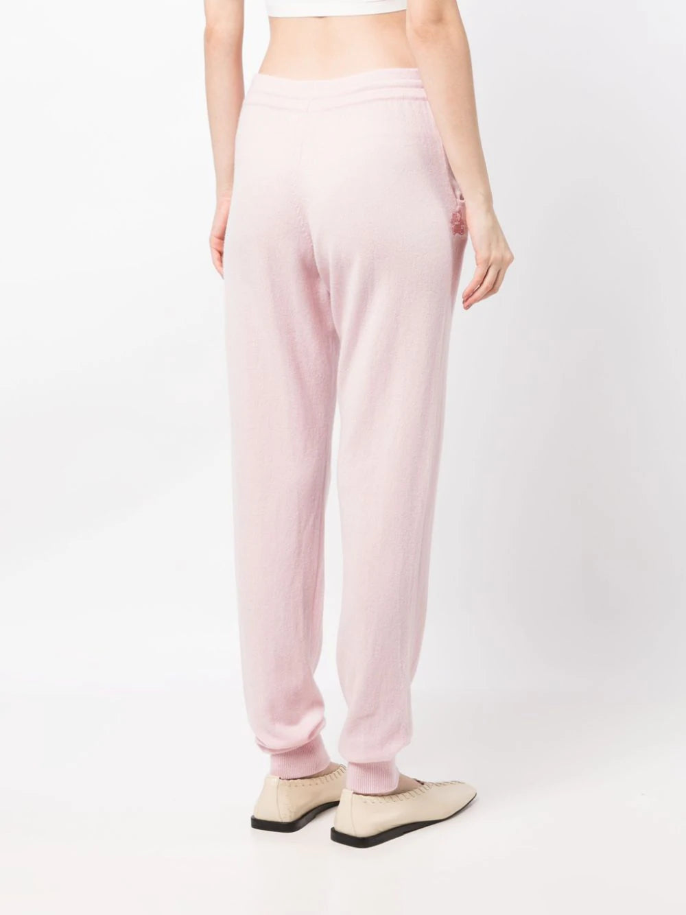 Milano Drawstring Cashmere Joggers - Tea Rose