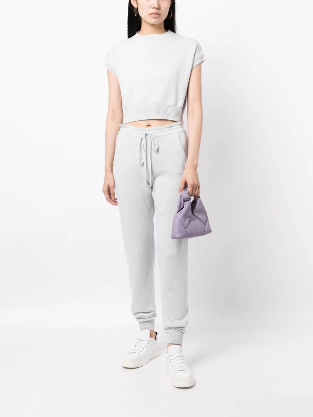 Milano Drawstring Cashmere Joggers - Angel