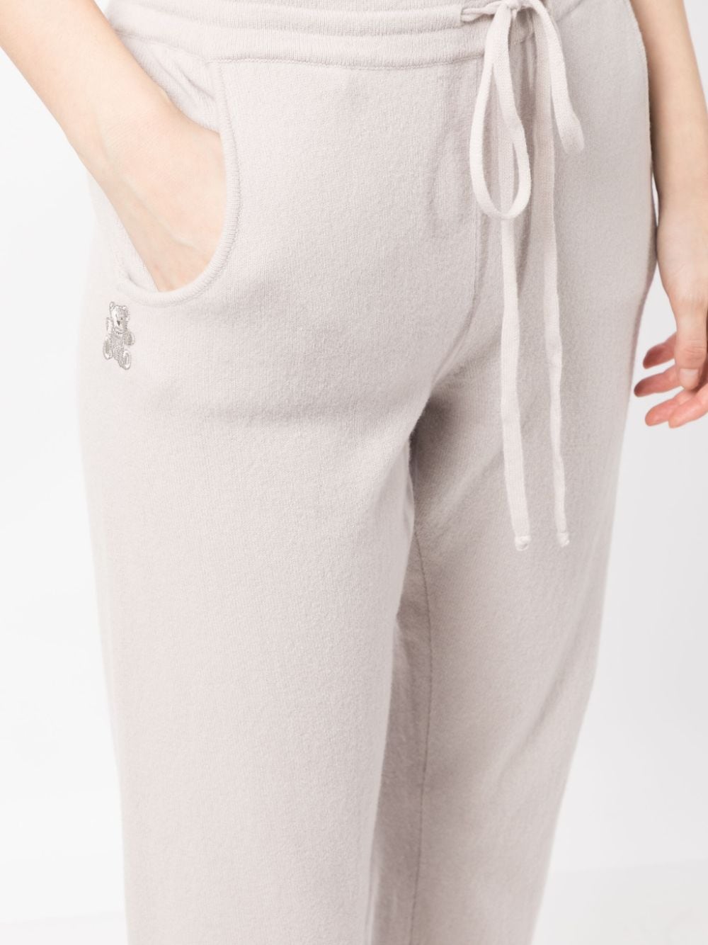 Milano Drawstring Cashmere Joggers - Snow Melt