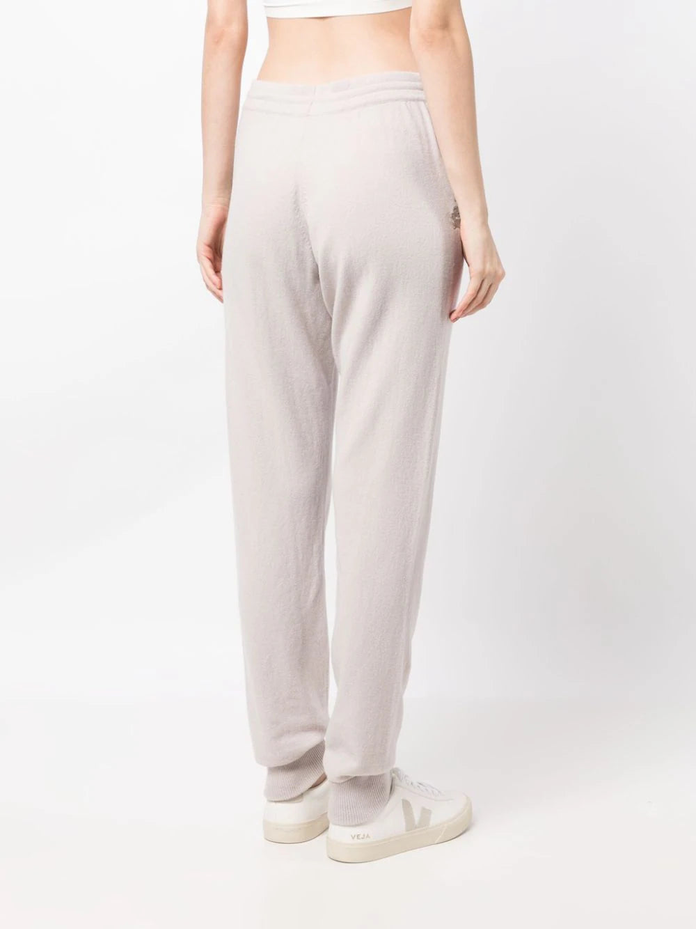 Milano Drawstring Cashmere Joggers - Snow Melt