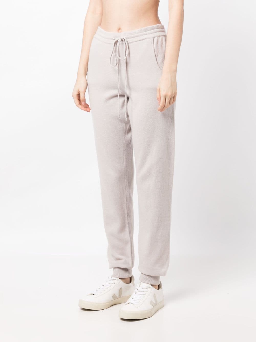Milano Drawstring Cashmere Joggers - Snow Melt