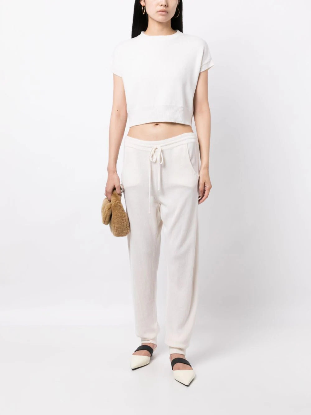 Milano Drawstring Cashmere Joggers - Luna