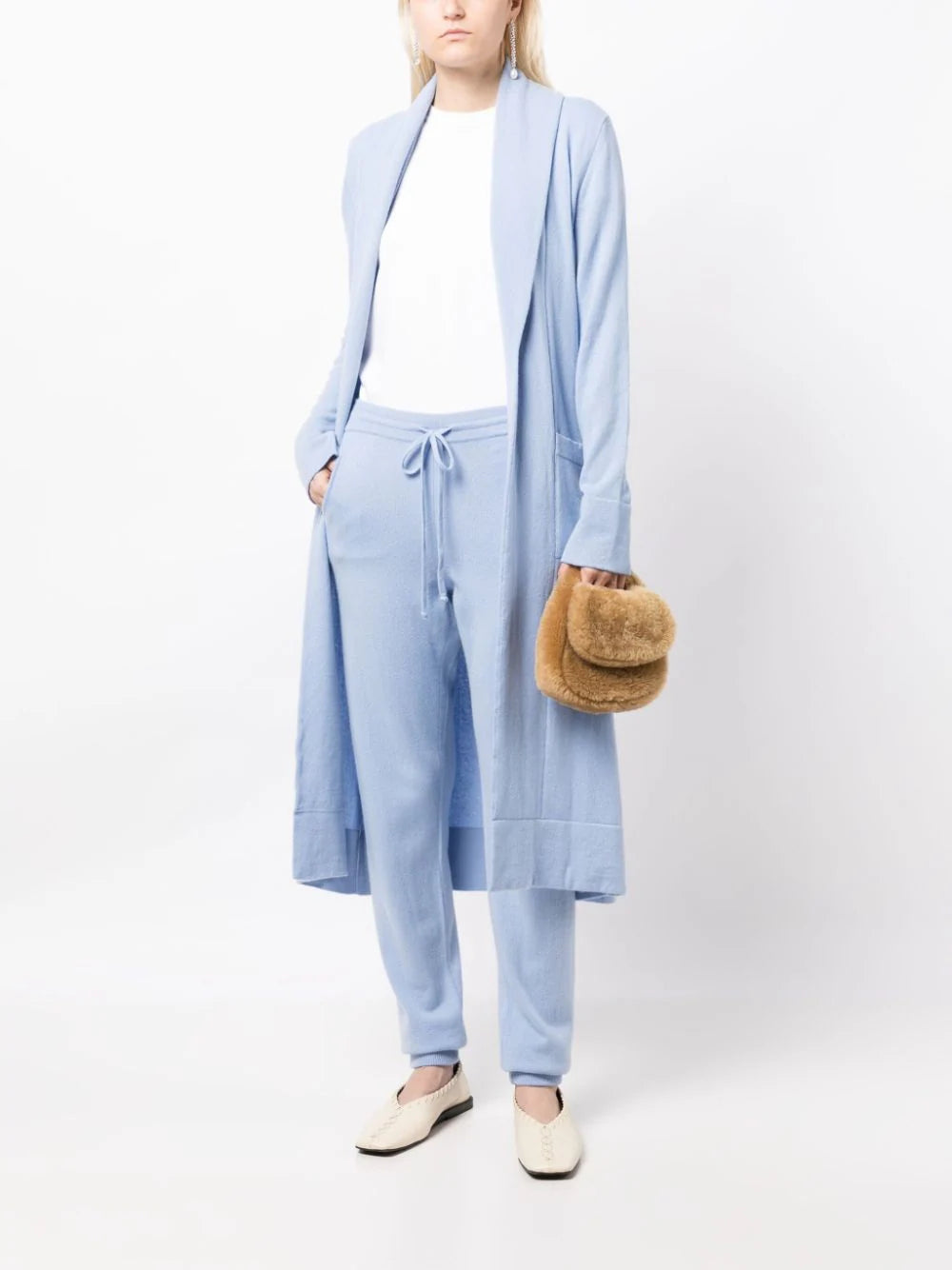 Milano Drawstring Cashmere Joggers - Faience