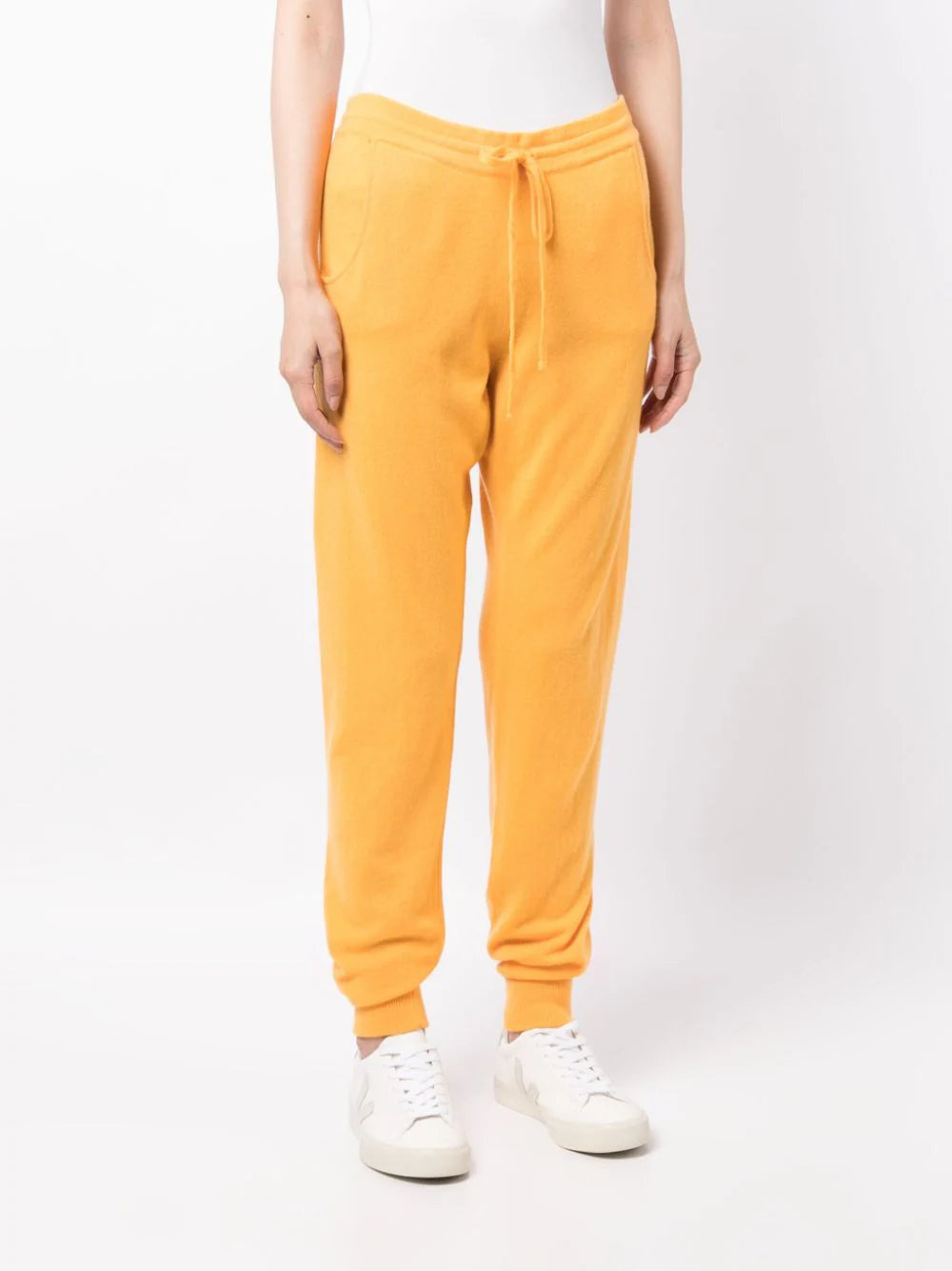 Milano Drawstring Cashmere Joggers - Nasturtium