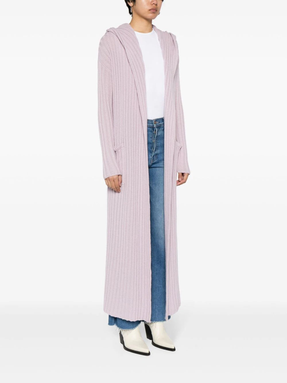 Amalfi Cashmere Cardigan - Silver Iris