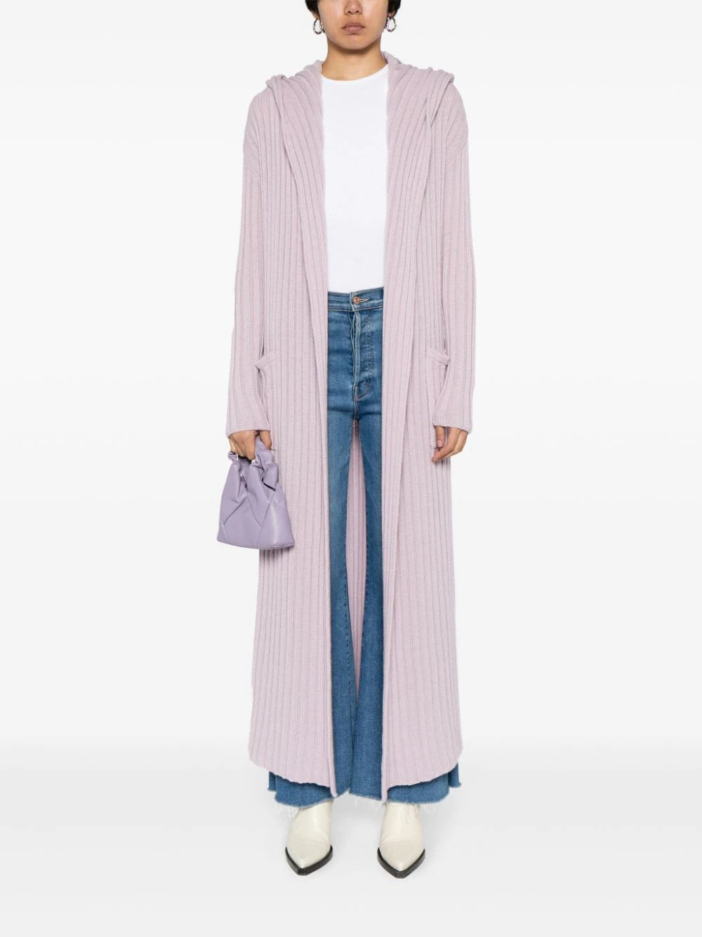 Amalfi Cashmere Cardigan - Silver Iris
