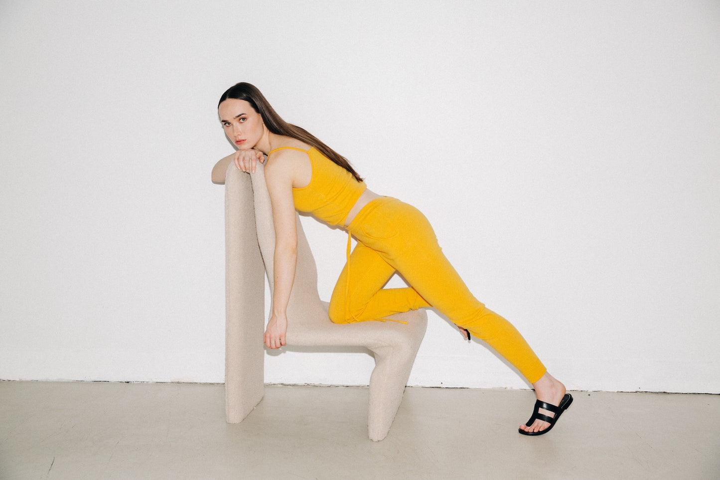 Milano Drawstring Cashmere Joggers - Nasturtium