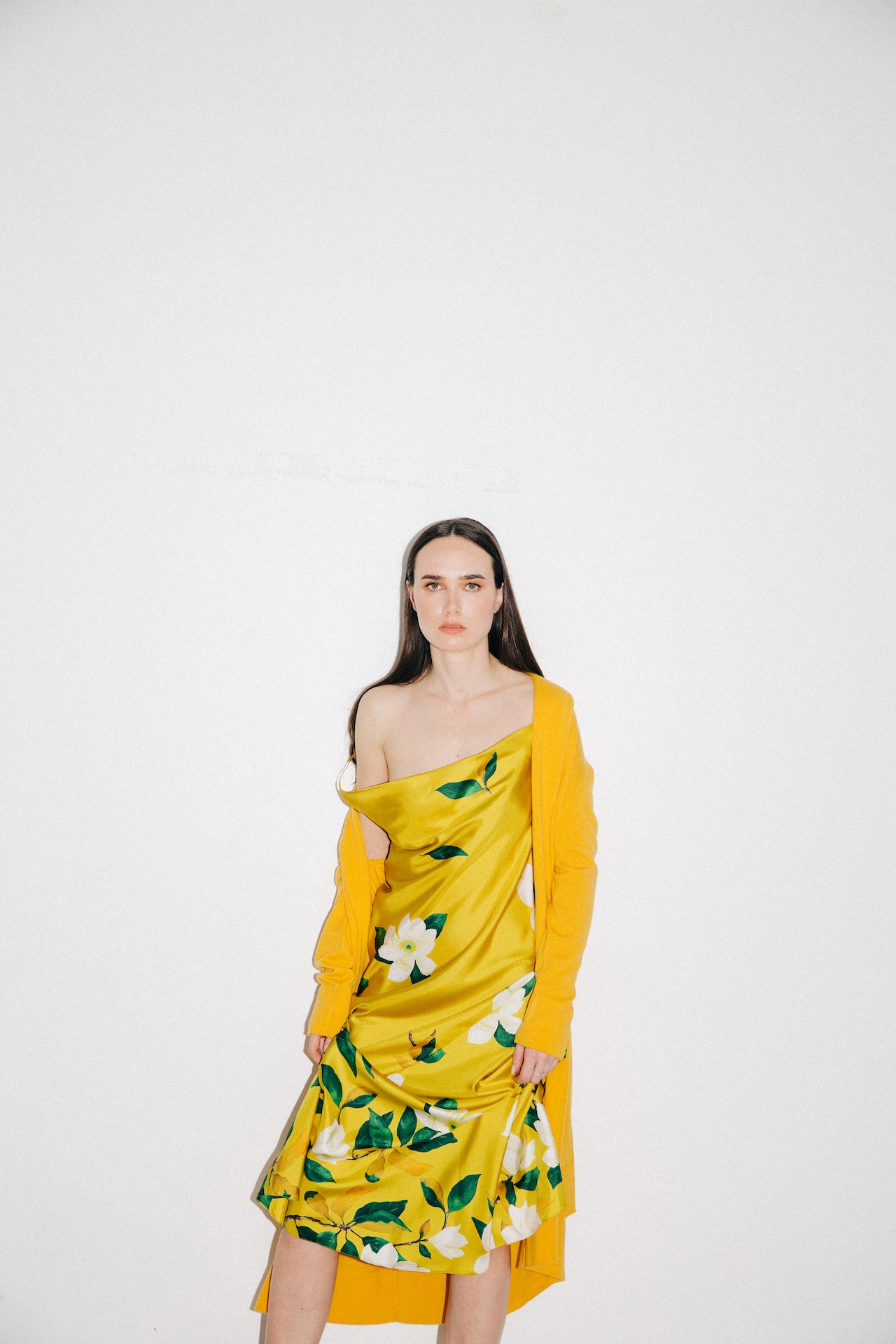 Venezia Cashmere Cardigan - Nasturtium