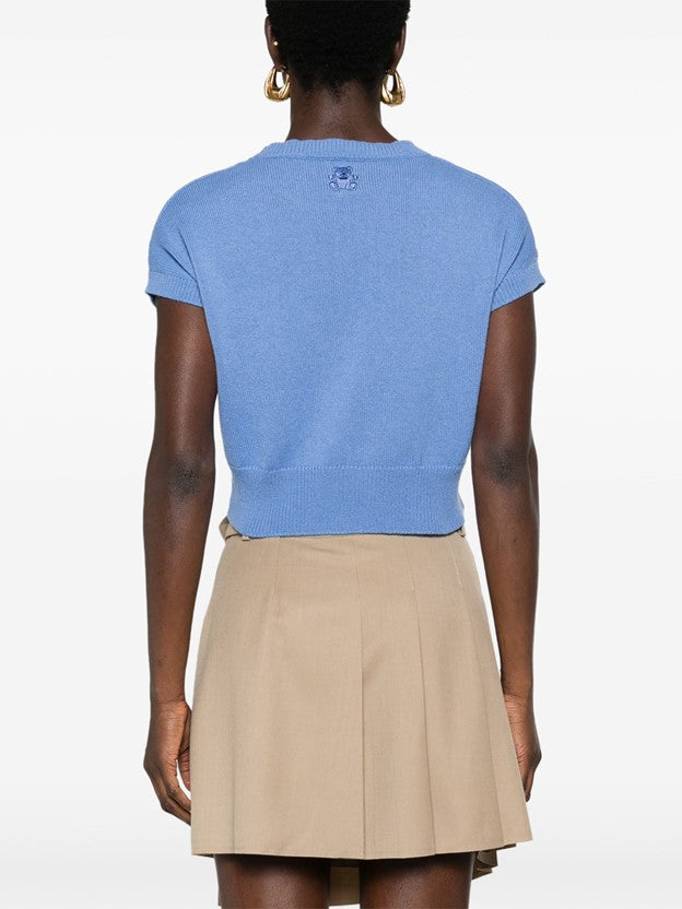 Genova Sleeveless Cashmere Jumper - Azure