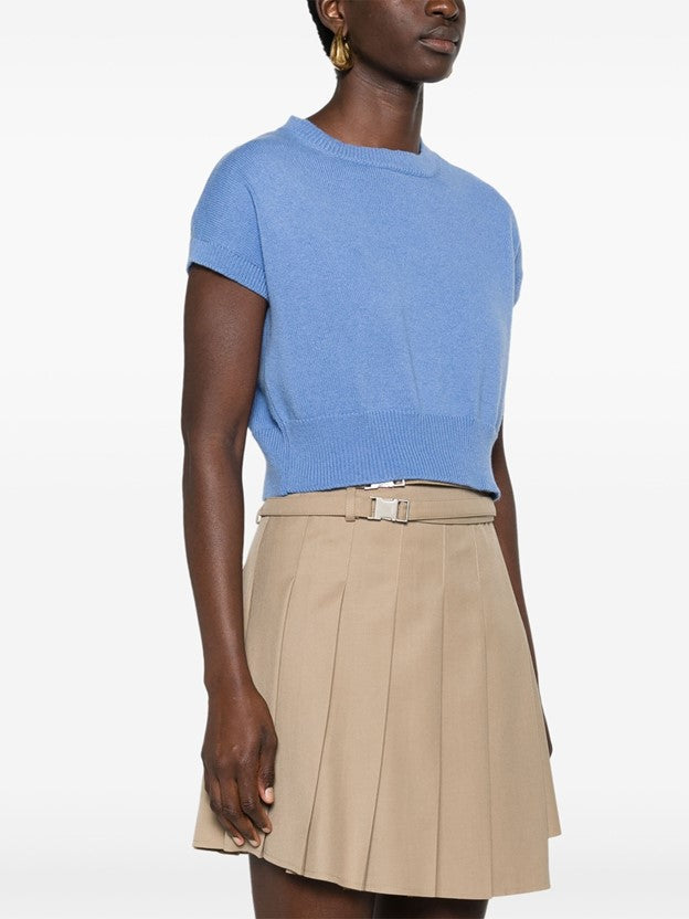 Genova Sleeveless Cashmere Jumper - Azure