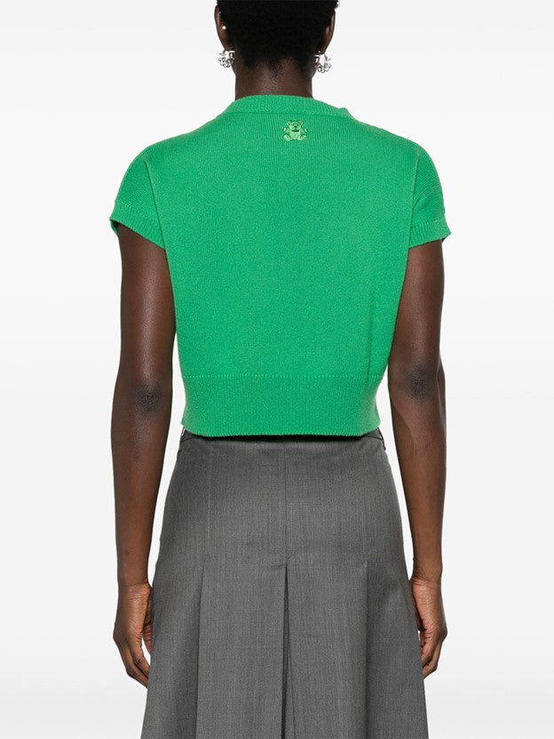 Genova Sleeveless Cashmere Jumper - Flash Green