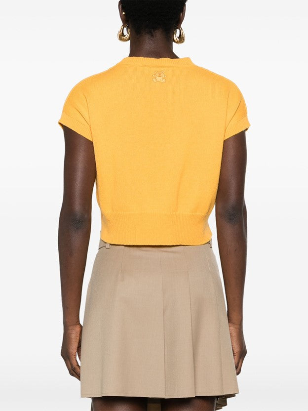 Genova Sleeveless Cashmere Jumper - Nasturtium