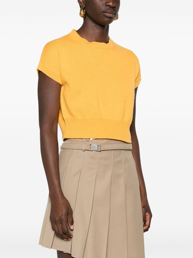 Genova Sleeveless Cashmere Jumper - Nasturtium