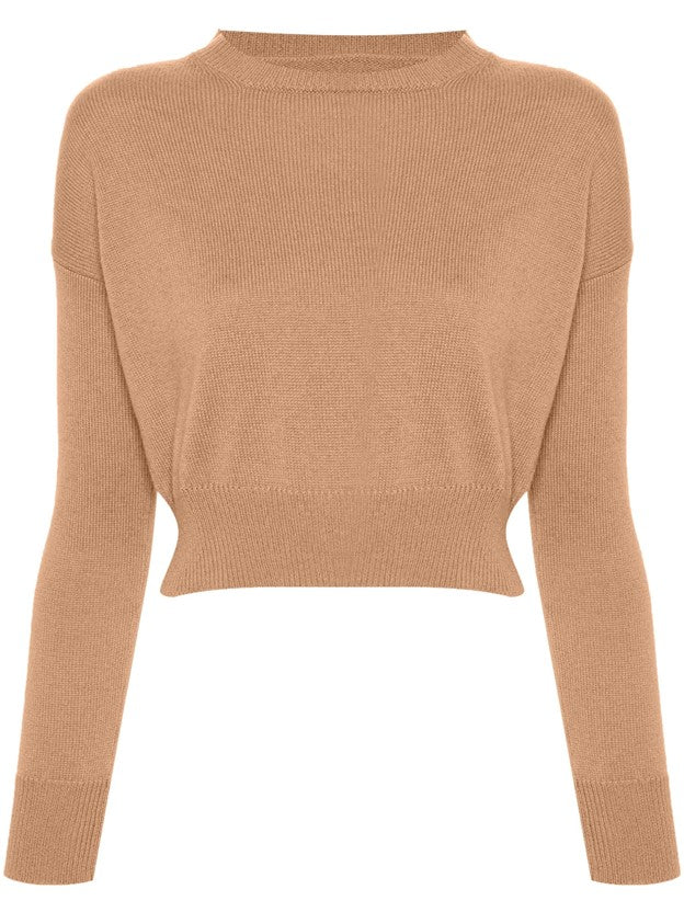Genova Cropped Cashmere Jumper - Dune