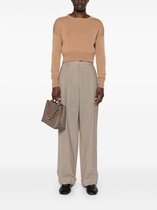 Genova Cropped Cashmere Jumper - Dune