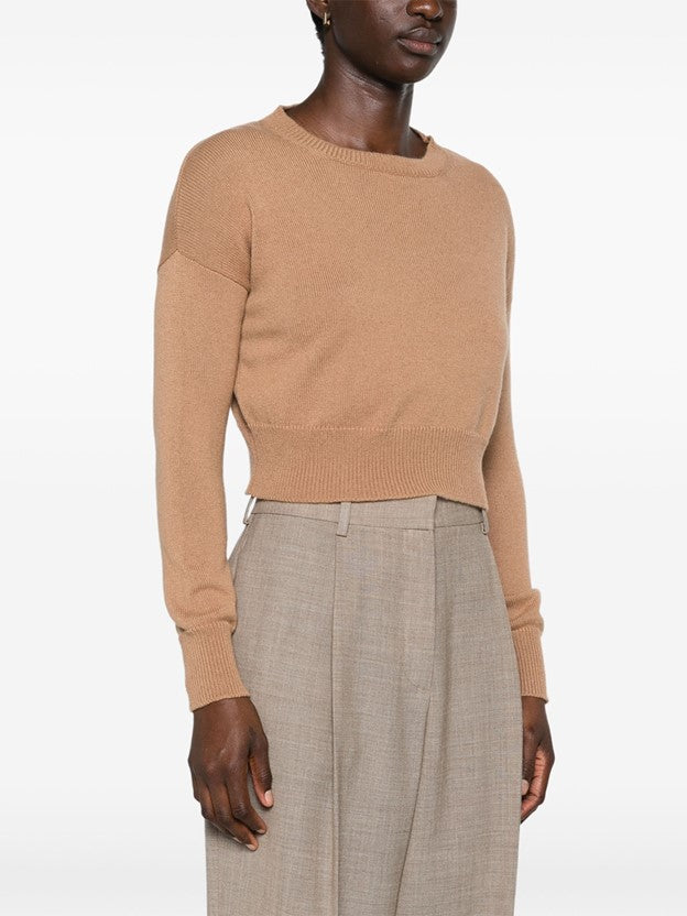 Genova Cropped Cashmere Jumper - Dune