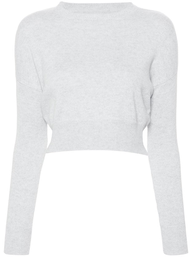 Genova Cropped Cashmere Jumper - Fog