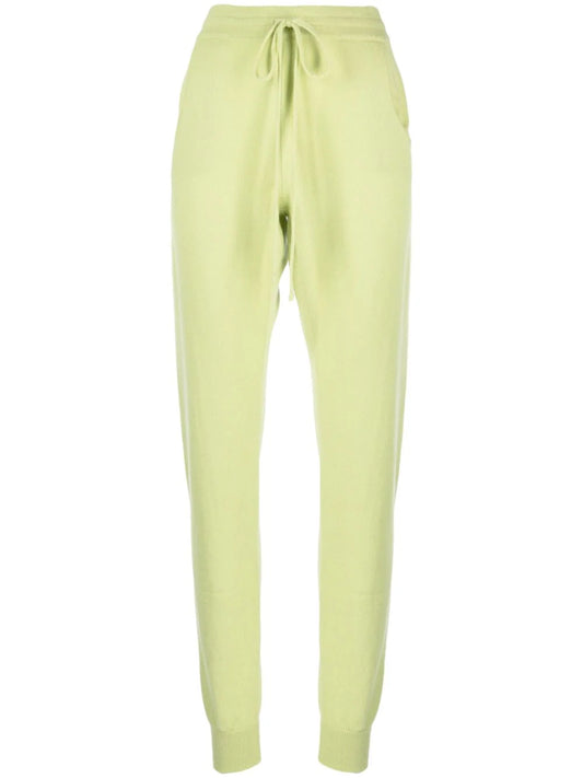 Milano Drawstring Cashmere Joggers - Asparagus