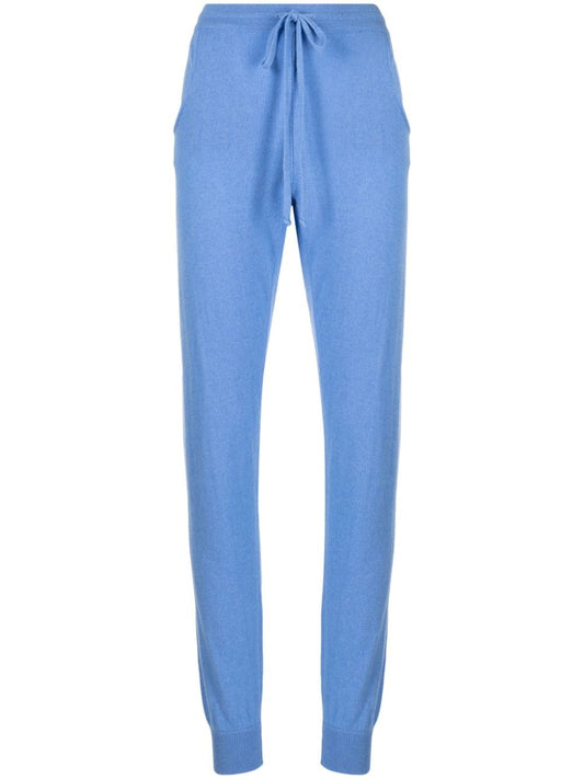 Milano Drawstring Cashmere Joggers - Azure