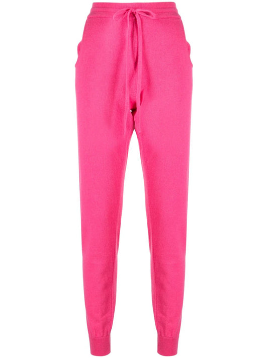 Milano Drawstring Cashmere Joggers - Rose du Soir